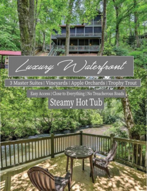 Luxury Babbling River Mtn Home - 3 Master Suites - Hot Tub - Great Price!